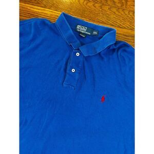 VTG Polo by Ralph Lauren Mens XXL Short‎ Sleeve Blue Red Pony Y2K Preppy